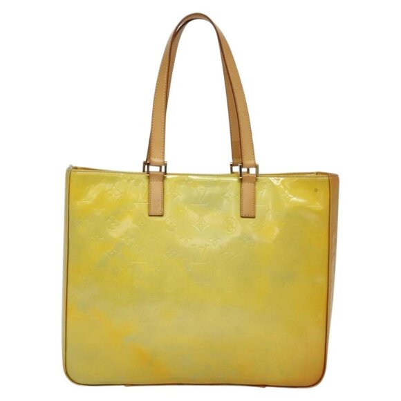 LOUIS VUITTON Monogram Vernis Columbus Tote Bag Gris M91028 LV Auth 136524 - Picture 3 of 16